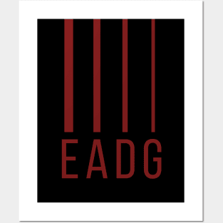 Bass Player Gift - EADG 4 String Bass Guitar Posters and Art